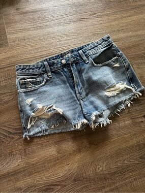 Abercrombie & Fitch Blue Denim Low Rise Shorts
